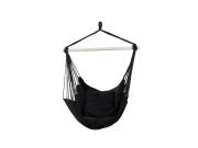 Aria Trade Αιώρα Κάθισμα Μαύρο Μονή Κρεμαστή Κούνια σε μαύρο χρώμα με 2 μαξιλάρια μεγίστου βάρους 120kgHanging hammock 01433 95x90cm