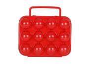 Αυγοθήκη 12 θέσεων με λαβή, 22x21x8 cm, Egg tray Κόκκινο