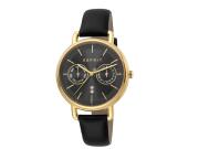 Esprit, Γυναικείο Ρολόι Χειρός με δερμάτινο λουράκι σε μαύρο χρώμα ,ES1L179L0045