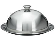 Τουρτιέρα Πιατέλα Καμπάνα Σερβιρίσματος από Ανοξείδωτο Ατσάλι, διαμέτρου 24.5 cm