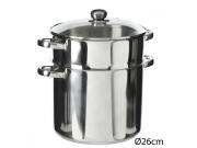 Aria Trade Χύτρα Ατμομάγειρας 11L 26cm Inox
