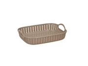 Πλαστικός Δίσκος Σερβιρίσματος με λαβές σε 4 χρώματα, 27x20x7 cm, Table tray Μπεζ