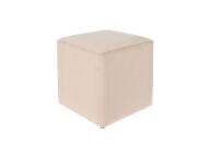 Ξύλινο Σκαμπό με βελούδινο ύφασμα σε μπεζ χρώμα, 32x32x34 cm Ρίγες