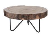 Ξύλινο Βοηθητικό Τραπεζάκι με μεταλλική βάση, 40x14 cm, Side Table