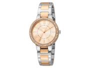 Esprit Γυναικείο Ρολόι χειρός με δίχρωμο μπρασελέ και στρασάκια, ES1L228M0065