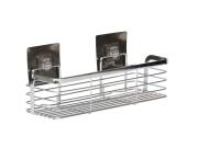 Επιτοίχιο Ράφι Μπάνιου με Βεντούζες από Ανοξείδωτο Ατσάλι, 29x11x12 cm