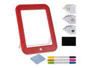 Παιδικός Φωτεινός Πίνακας Ζωγραφικής Magic Board με 8 εφέ φωτισμού σε Κόκκινο χρώμα, 26x19x5 cm