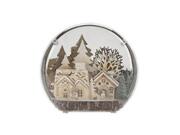 Aria Trade Χριστουγεννιάτικος Διακοσμητικός Θόλος με led φωτισμό και Ξύλινη παράσταση 25x22x6 cm Εκκλησία