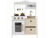 Ξύλινη Παιδική Κουζίνα με φωτισμό και διάφορα αξεσουάρ 87x59.5x29.5 cm, Wooden kitchen