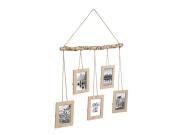 Ξύλινη Πολυκορνίζα Κορνίζα Τοίχου για 5 φωτογραφίες, 60x58 cm