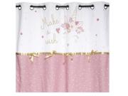 Παιδική Κουρτίνα Black Out με Τρουκς σε Ροζ χρώμα Σχέδιο Μονόκεροι 140x260 cm, από Πολυεστέρα