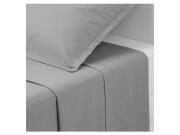 Διπλό Σεντόνι από 100% Βαμβάκι σε γκρι χρώμα, 240x290 cm, Flat sheet