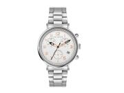 Ted Baker Ανδρικό Ρολόι Χειρός με Λευκό Καντράν και Ασημί Μπρασελέ με Χρονογράφους, BKPMMF121