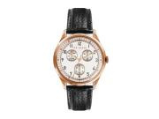 Ted Baker Ανδρικό Ρολόι Χειρός με Λευκό Καντράν και Μαύρο Δερμάτινο Λουράκι, BKPDQS105