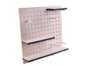 Ξύλινη Διάτρητη Ραφιέρα Τοίχου με 3 Ράφια, 39.5x39.5x1 cm, Wall shelf