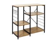 Ξύλινο μικροέπιπλο κουζίνας ή Μπάνιου για όργάνωση αντικειμένων, με μεταλλικό σκελέτό, 40x90x82 cm