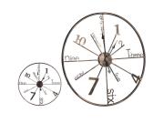 Αναλογικό Μεταλλικό Ρολόι Τοίχου διαμέτρου 60cm σε Μπρονζέ χρώμα, Wall clock