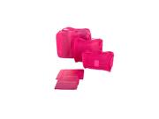 Σετ Τσάντες Ταξιδίου και Απλύτων 6 τεμαχίων σε διάφορα μεγέθη, Laundry Pouch Φούξια