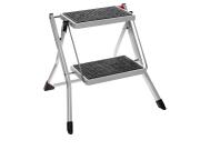 Aria Trade Μεταλλική πτυσσόμενη σκάλα με 2 σκαλιά και αντιολισθητικά σκαλοπάτια 49x48x44 cm