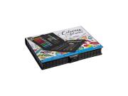 Σετ Ζωγραφικής 80 τεμαχίων σε Θήκη μεταφοράς σε Μαύρο χρώμα, 28x20.5x3.5 cm