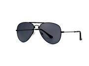 Aviator Unisex Γυαλιά Ηλίου τύπου Aviator με μεταλλικό μαύρο σκελετό και γκρι φακούς, AVGSR 5BK 63