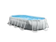 Intex Prism Frame Oβάλ Πισίνα για Εσωτερικό Χώρο 18.202lt, 610 x 305 x 122 cm