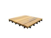 Σετ Ξύλινα Ματ Πλακίδια 10 τεμαχίων εξωτερικού χώρου σε ανοιχτό Καφέ χρώμα, 30x30cm