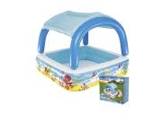 Bestway Φουσκωτή Παιδική Πισίνα με Αφαιρούμενο Σκίαστρο σε Μπλε χρώμα 140x140x114 cm, 52192