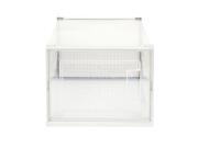 Κουτί αποθήκευσης παπουτσιών πλαστικό, διάφανο, με πορτάκι, 33x25x14 cm