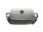 Ηλεκτρικό Αντικολλητικό Τηγάνι Πολυμάγειρας Τεπανγιάκι 1500W σε μαύρο χρώμα,  ES-1500.2