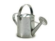 Μεταλλικό Ποτιστήρι κήπου 2ltr  με διπλή λαβή σε ασημί χρώμα, 35x17x24.5 cm