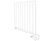 Μεταλλικό διαχωριστικό για ράφι ντουλάπας σε λευκό χρώμα, 32x27x2.2 cm