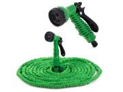 Επεκτεινόμενο Λάστιχο Κήπου 10-30 m και πιστόλι ποτίσματος με 7 θέσεις σε Πράσινο χρώμα, Water hose