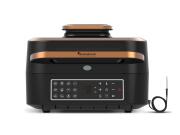 TurboTronic Ηλεκτρική Ψηστιέρα Γκριλιέρα Grill 1600-1800W 39.8x36.6x27.8cm Μαύρο-Χρυσό