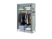 Herzberg Υφασμάτινη Ντουλάπα Οργάνωσης με μεταλλικό σκελετό και 4 ράφια, 108x45x170 cm, HG-8012GRE