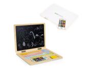 Ecotoys Ξύλινος Παιδικός Εκπαιδευτικός Μαυροπίνακας με 78 Σύμβολα Λάπτοπ σε Λευκό χρώμα, 30x22 cm