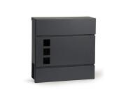 Γραμματοκιβώτιο Εξωτερικού Χώρου με Κλειδαριά και Θέση για Εφημερίδα, σε Ανθρακί χρώμα