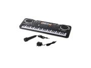 Παιδικό Αρμόνιο Πιάνο 61 Πλήκτρων με Μικρόφωνο και Ενσωματωμένο Αναλόγιο σε γκρι χρώμα 54x17x5cm