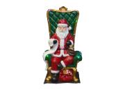 Χριστουγεννιάτικό Διακοσμητικό Αγιος Βασίλης Γίγας με Led Φωτισμό, 54,5x50x106 cm