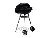 Φορητή Υπαίθρια Ψησταριά Μπάρμπεκιου με Σχάρα από Ανοξείδωτο Ατσάλι, 47x47x84 cm