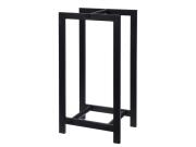 Ξυλιέρα Τζακιού Μεταλλικό Ράφι Αποθήκευσης Ξύλων σε Μαύρο χρώμα, 30x22x59 cm