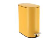 Κάδος Απορριμάτων Μπάνιου σε Κίτρινο χρώμα και Οβάλ Σχήμα Χωρητικότητας 5 Λίτρων, 14x14x28.5 cm
