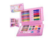 Παιδικό Σετ Ζωγραφικής 42 τεμαχίων με πλαστική θήκη σε ροζ χρώμα, 24x13.5x3 cm
