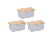 Alpina Σετ πλαστικά δοχεία αποθήκευσης τροφίμων 3 τεμαχίων, Χωρητικότητας 0.500L, 6.6x13x8 cm, 25151