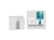 Πλαστική βάση τοίχου για στήριξη κινητού τηλεφώνου, σε λευκό χρώμα, 9.7x8.4x2.5 cm