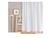 Πλαστική κουρτίνα μπάνιου μονόχρωμη, σε λευκό χρώμα με 12 κρίκους, 180x200 cm