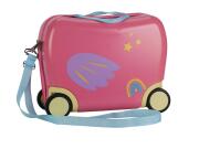 Παιδική Βαλίτσα 16" με Λαβή Μεταφοράς και Ροδάκια με σχέδιο Μονόκερου σε Ροζ χρώμα, 41x21x31.5 cm