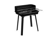 Φορητή Υπαίθρια Μεταλλική Ψησταριά Κάρβουνου Barbeque με Σχάρα σε Μαύρο χρώμα, 36x31x45 cm