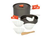 Σετ Μαγειρέματος για Camping 8 τεμ., με αντικολλητική επίστρωση και θήκη μεταφοράς,18x11x18.5 cm