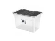 Πλαστικό Κουτί Αποθήκευσης, διάφανο, χωρητικότητας 54L με καπάκι, 58x37x38 cm